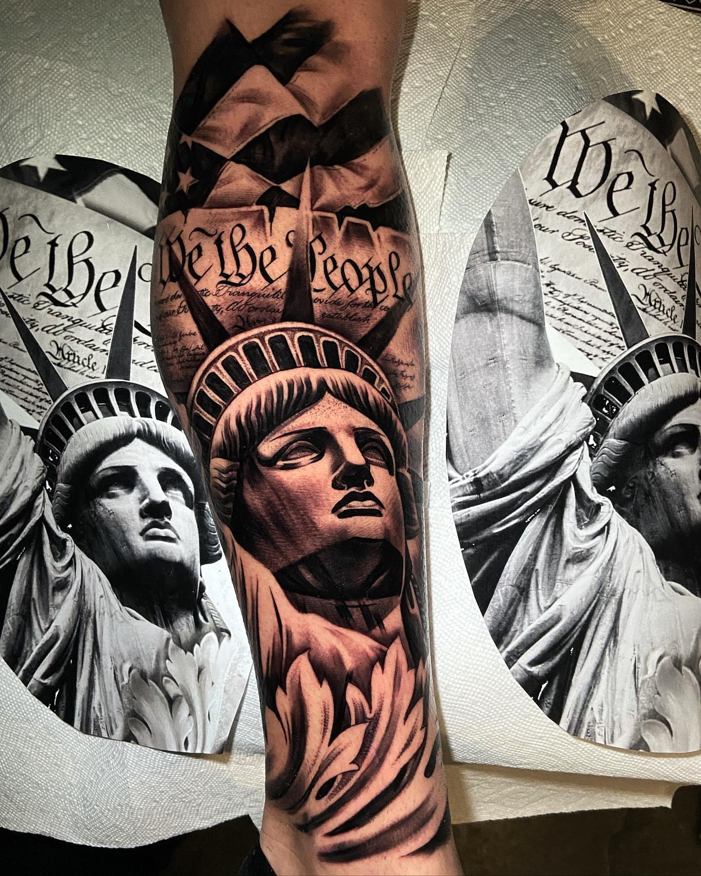 Tattoo by @eksoe_ — realism, black_and_grey