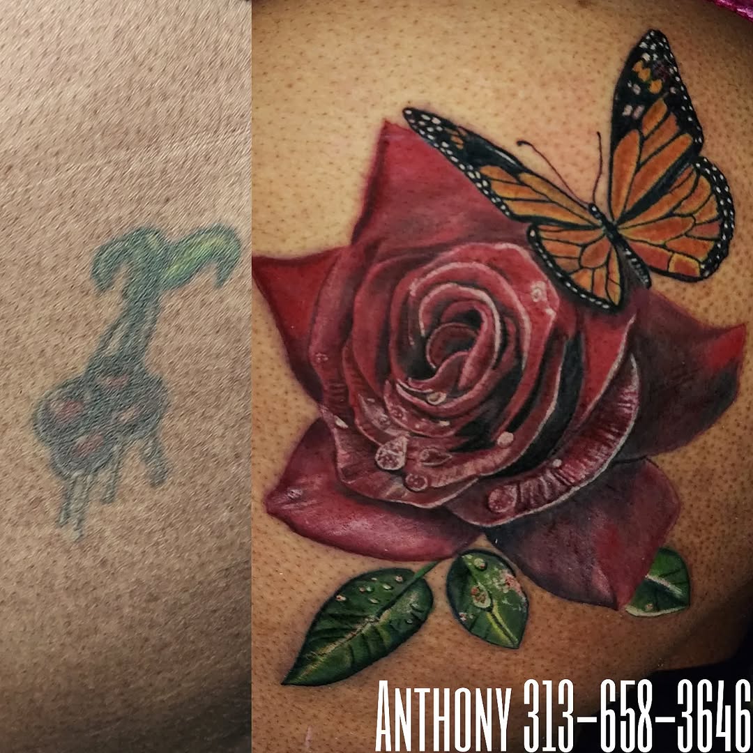 Tattoo by @antmantattoos — realism, black_and_grey