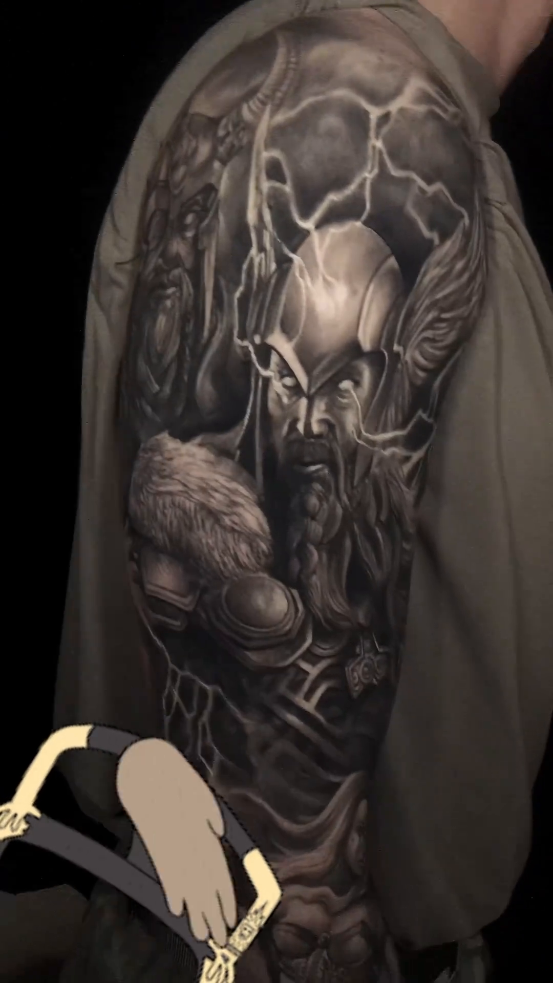 Tattoo by @tat2va — dark_realism, black_and_grey