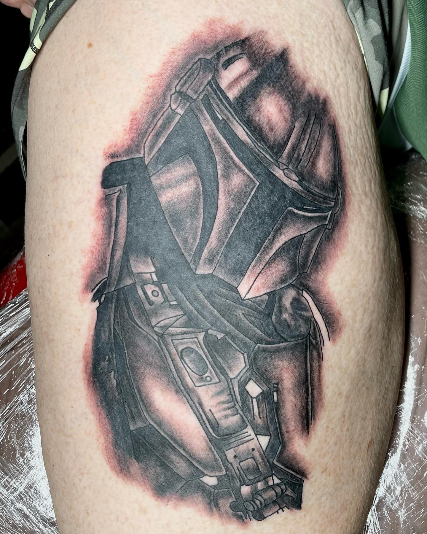 Tattoo by @poppins1384 — black_and_grey