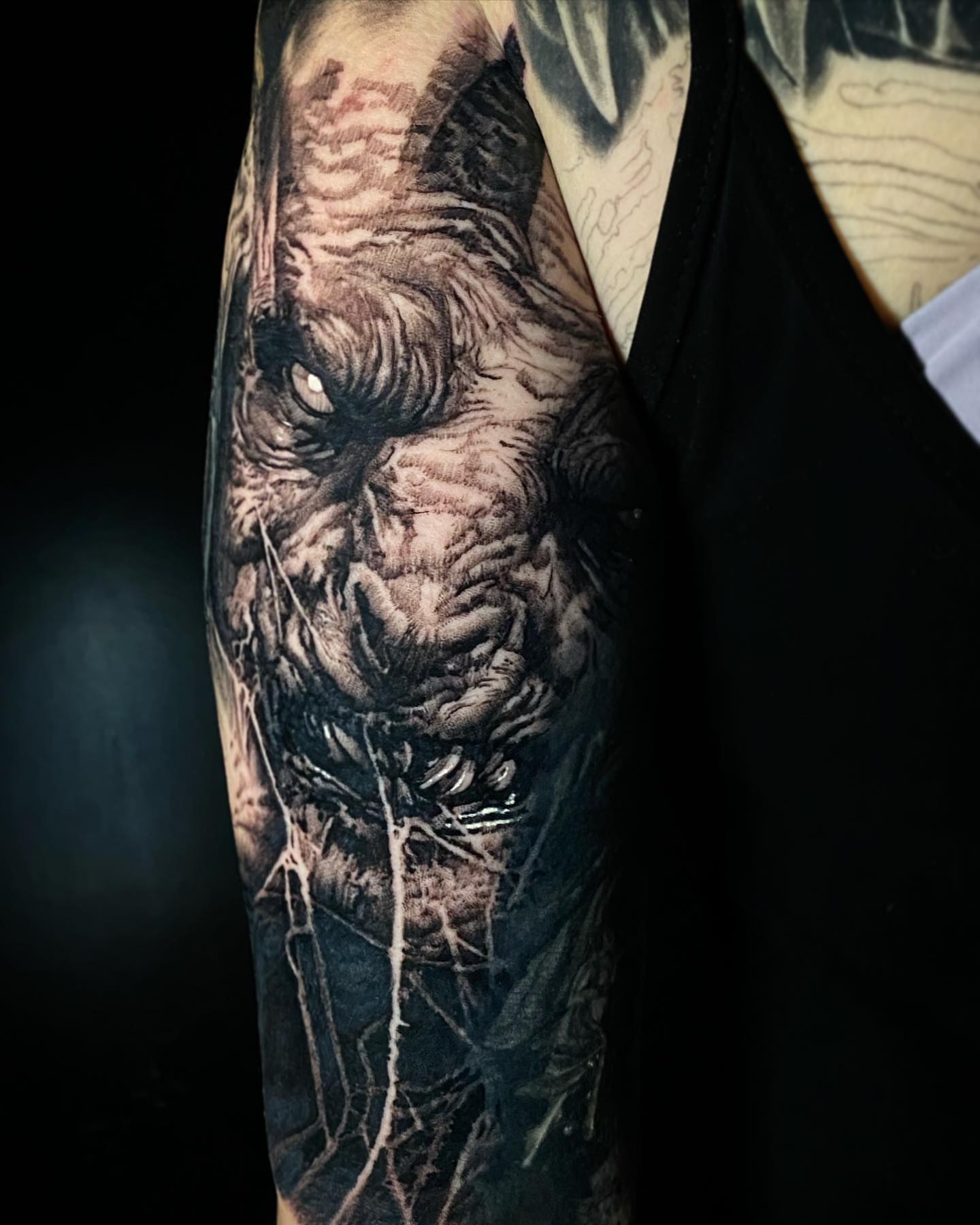 Tattoo by @bigbadwolftattoos — realism, dark_realism