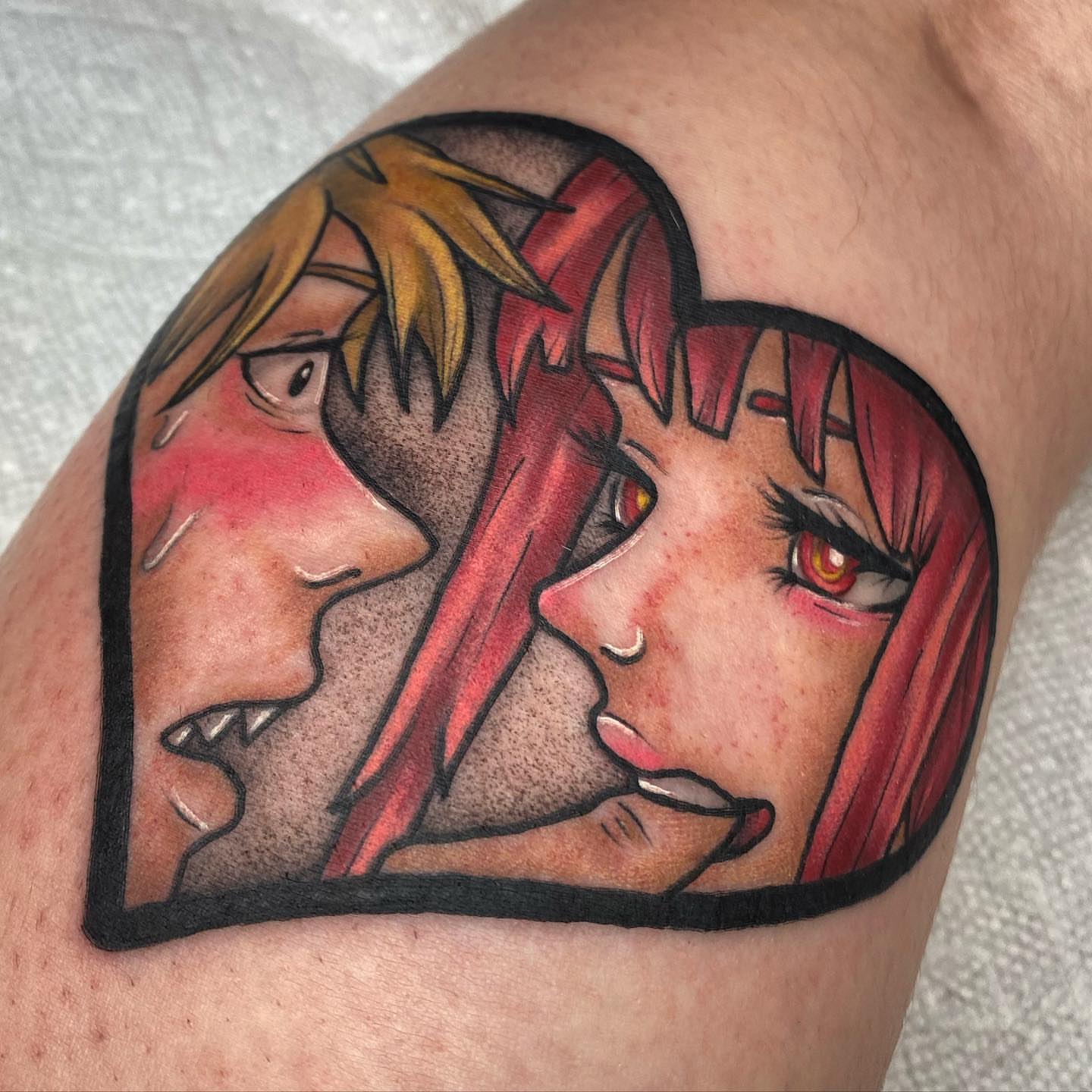 Anime characters anime tattoo on the shoulder by mychaela ๐ฑ