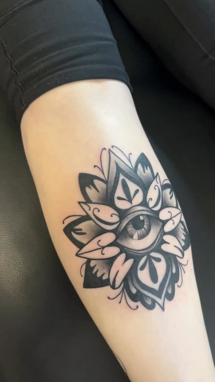 Tattoo by @mcglonetattoos — geometric, black_and_grey