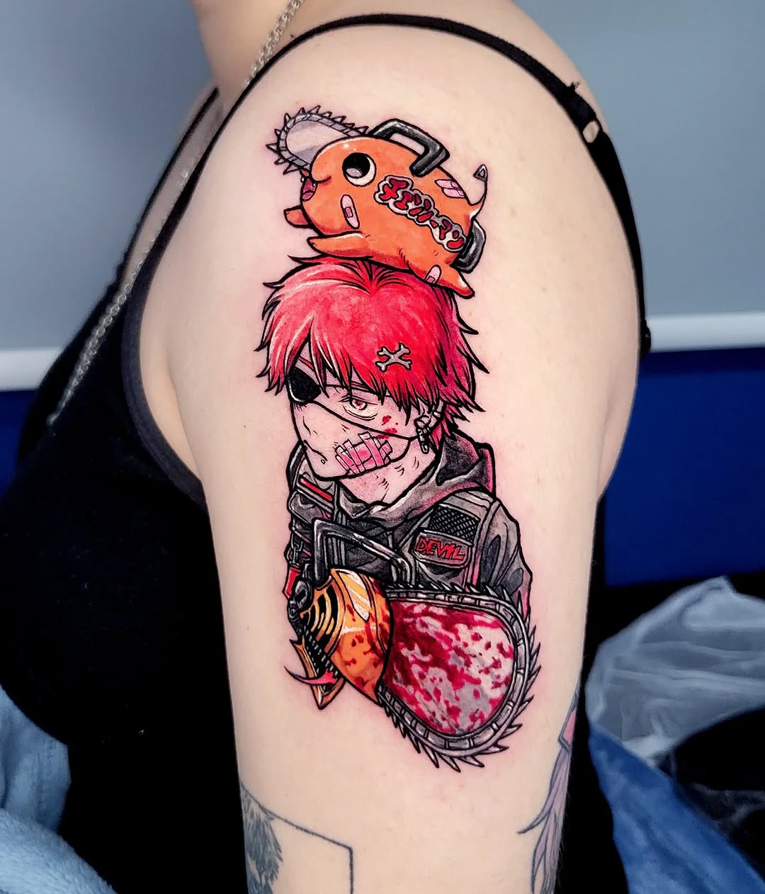 Tattoo by @sedtattoo — anime, trash_polka