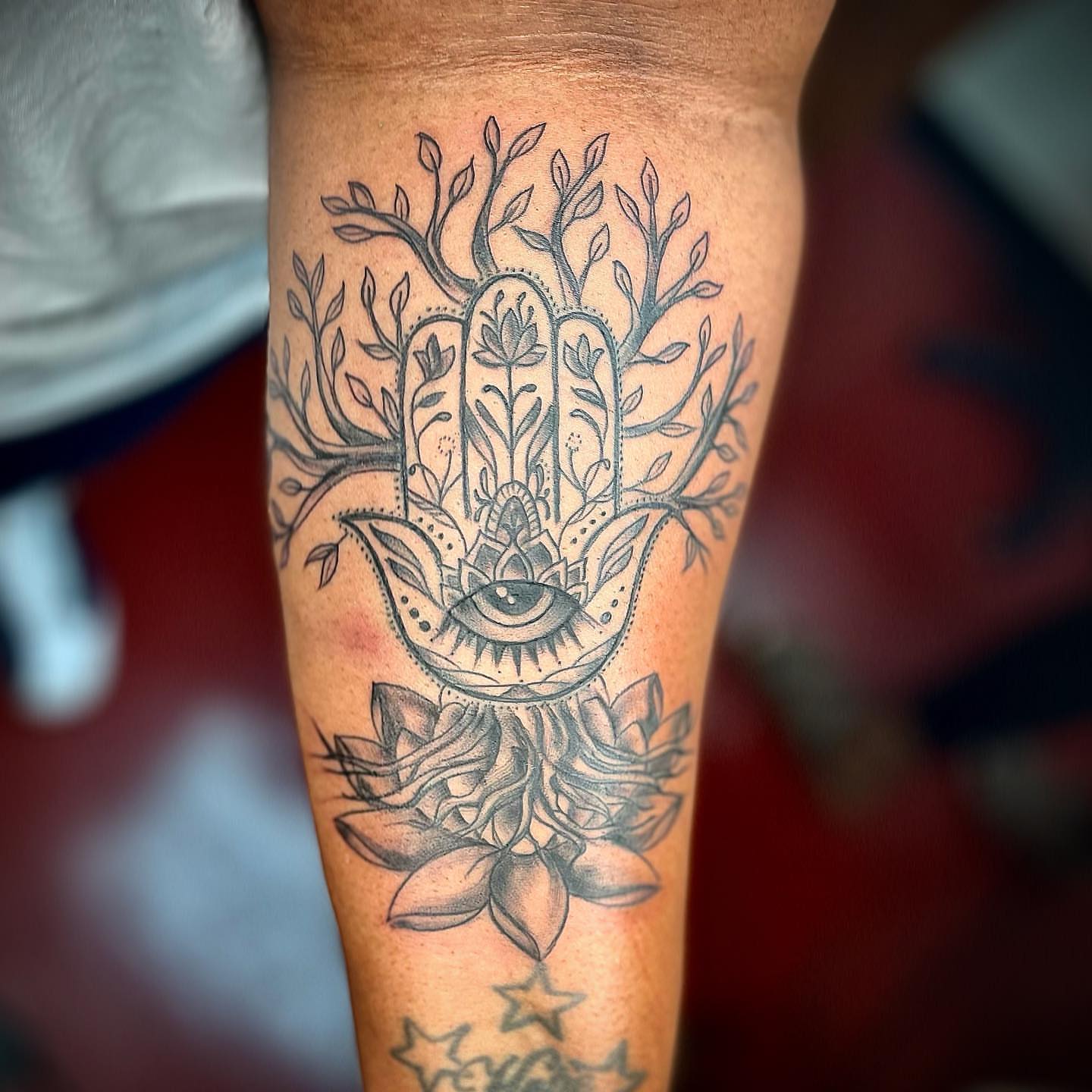 Tattoo by @artby_kendal — dotwork, ornamental