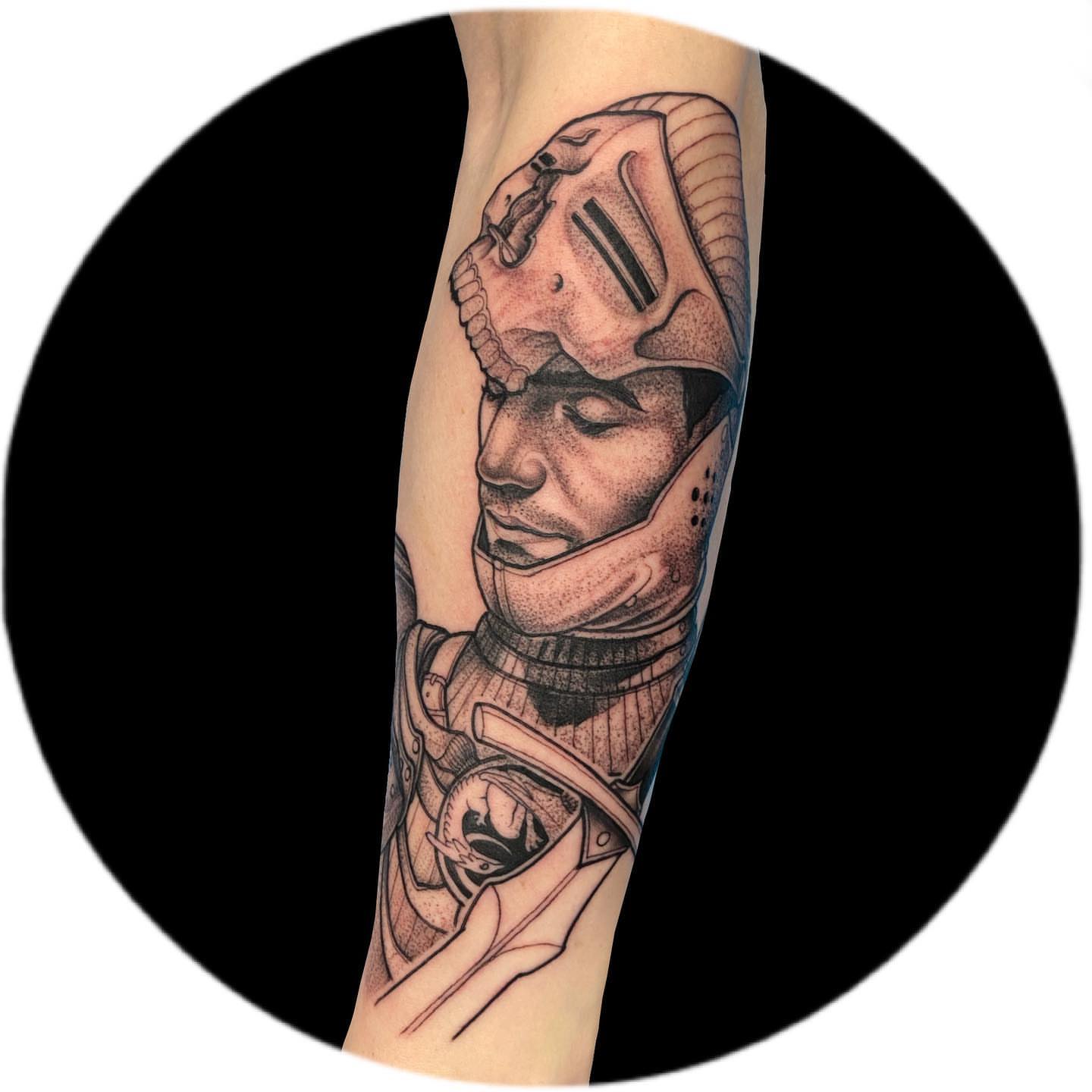Tattoo by @ethereal.lady.hawk — dotwork