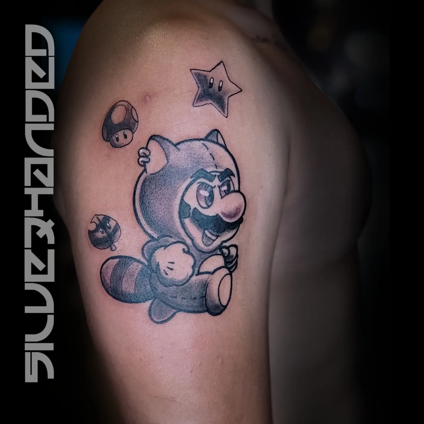 Tattoo by @silverhanded — black_and_grey