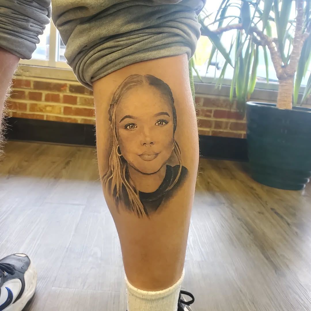 Portrait of a woman Chicano tattoo on the forearm by @stevison15