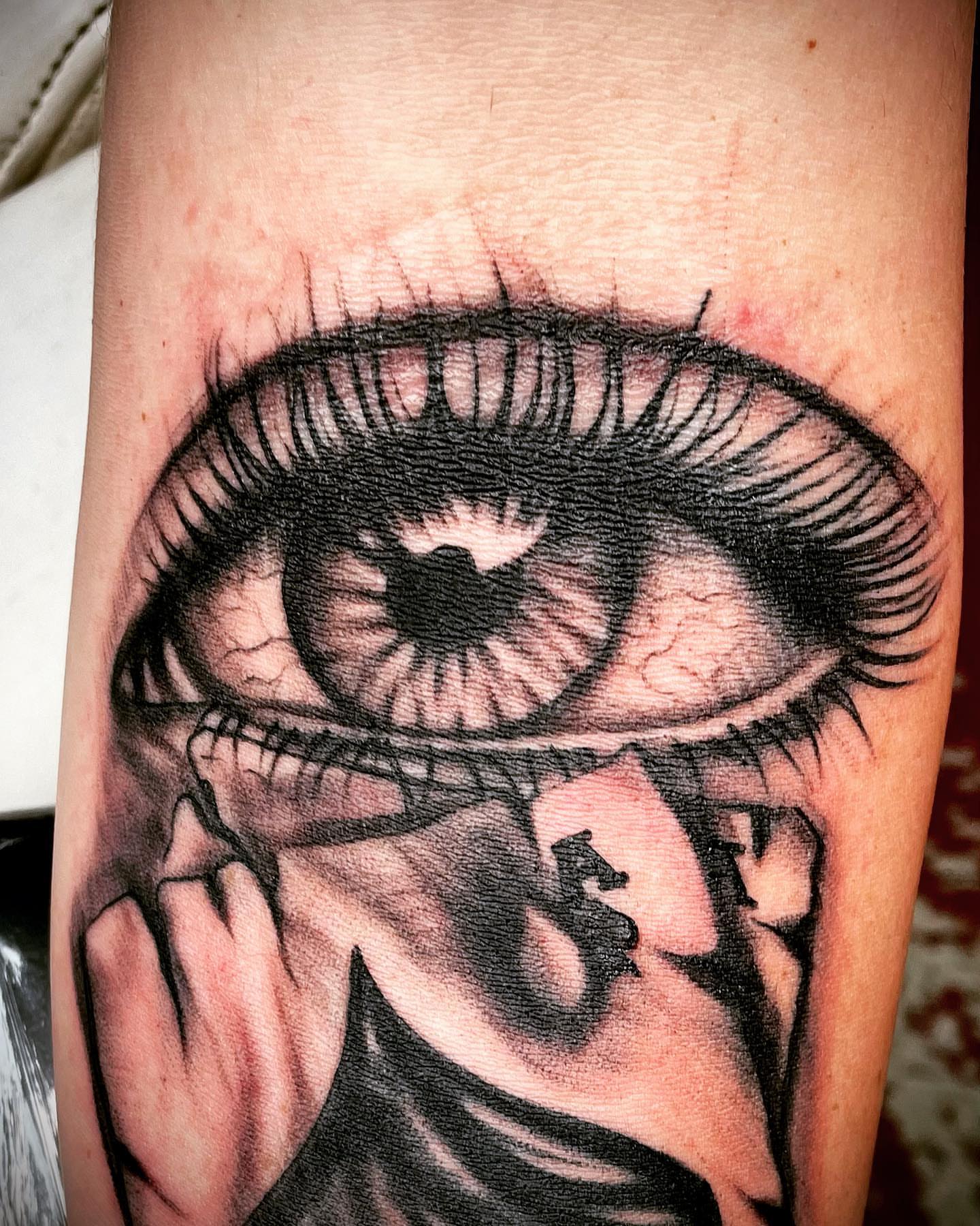 Tattoo by @artby_kendal — realism, black_and_grey