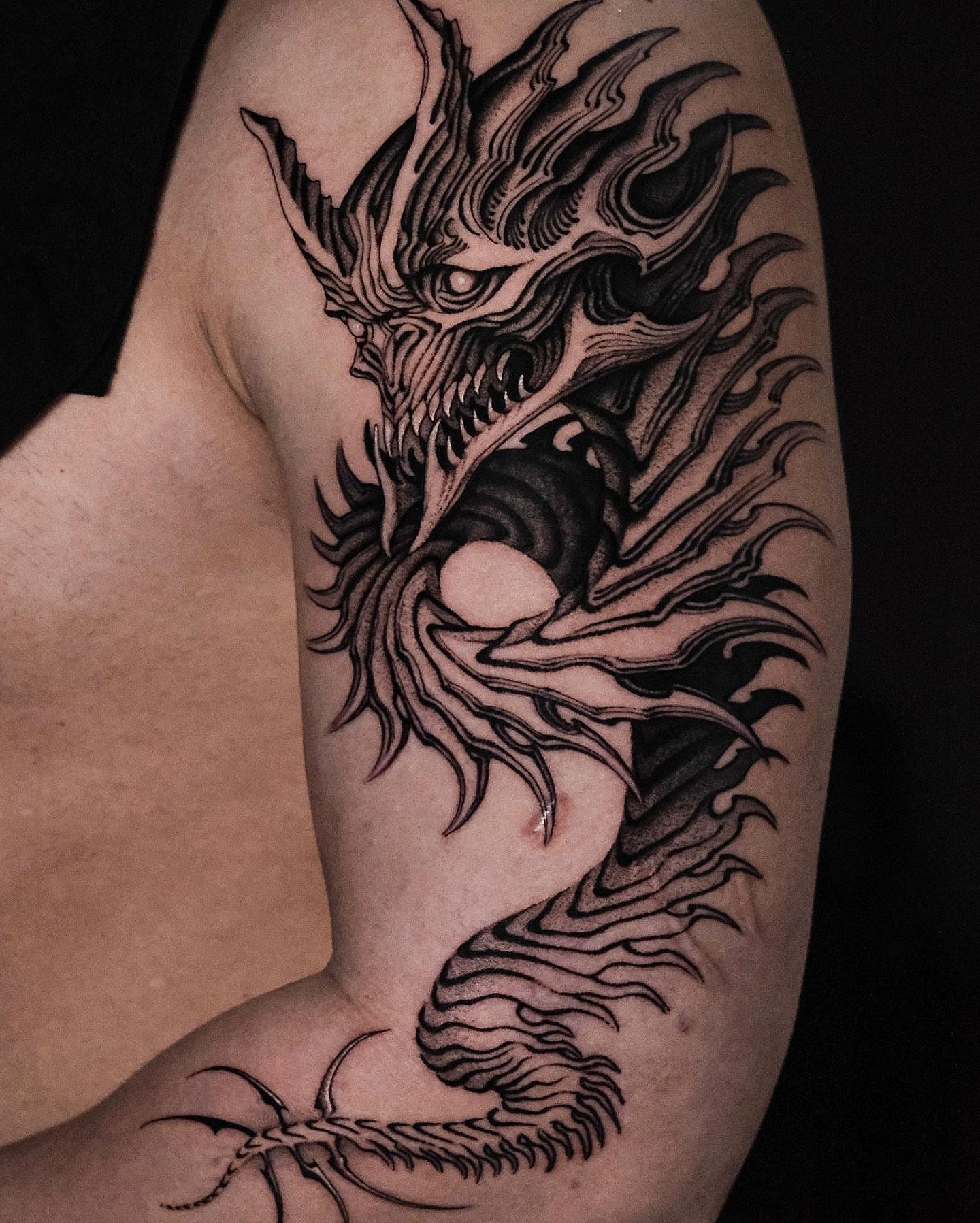Tattoo by @monkeybob_ttt — black_and_grey, realism