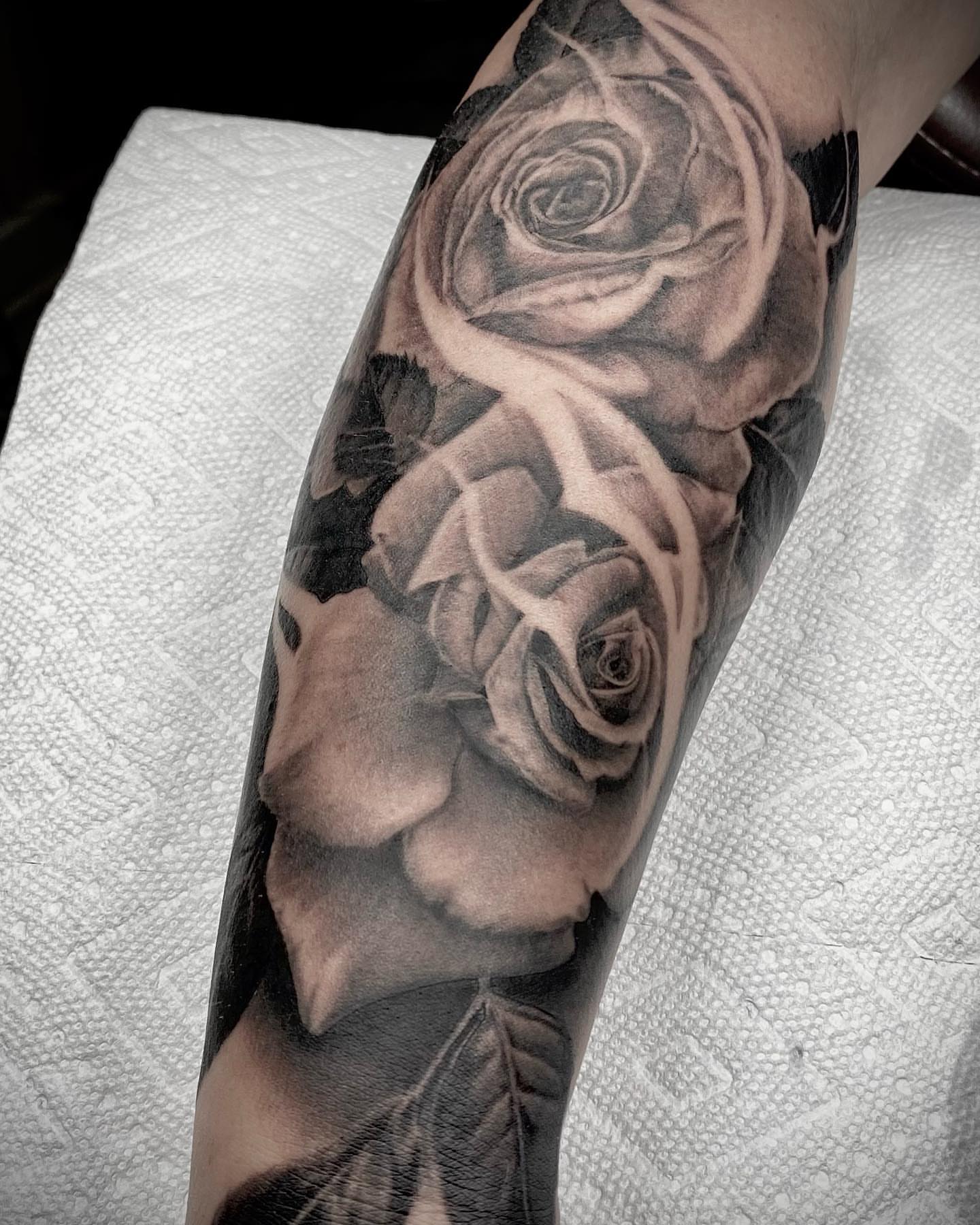 Tattoo by @dougmcgrathtattoos — black_and_grey, realism
