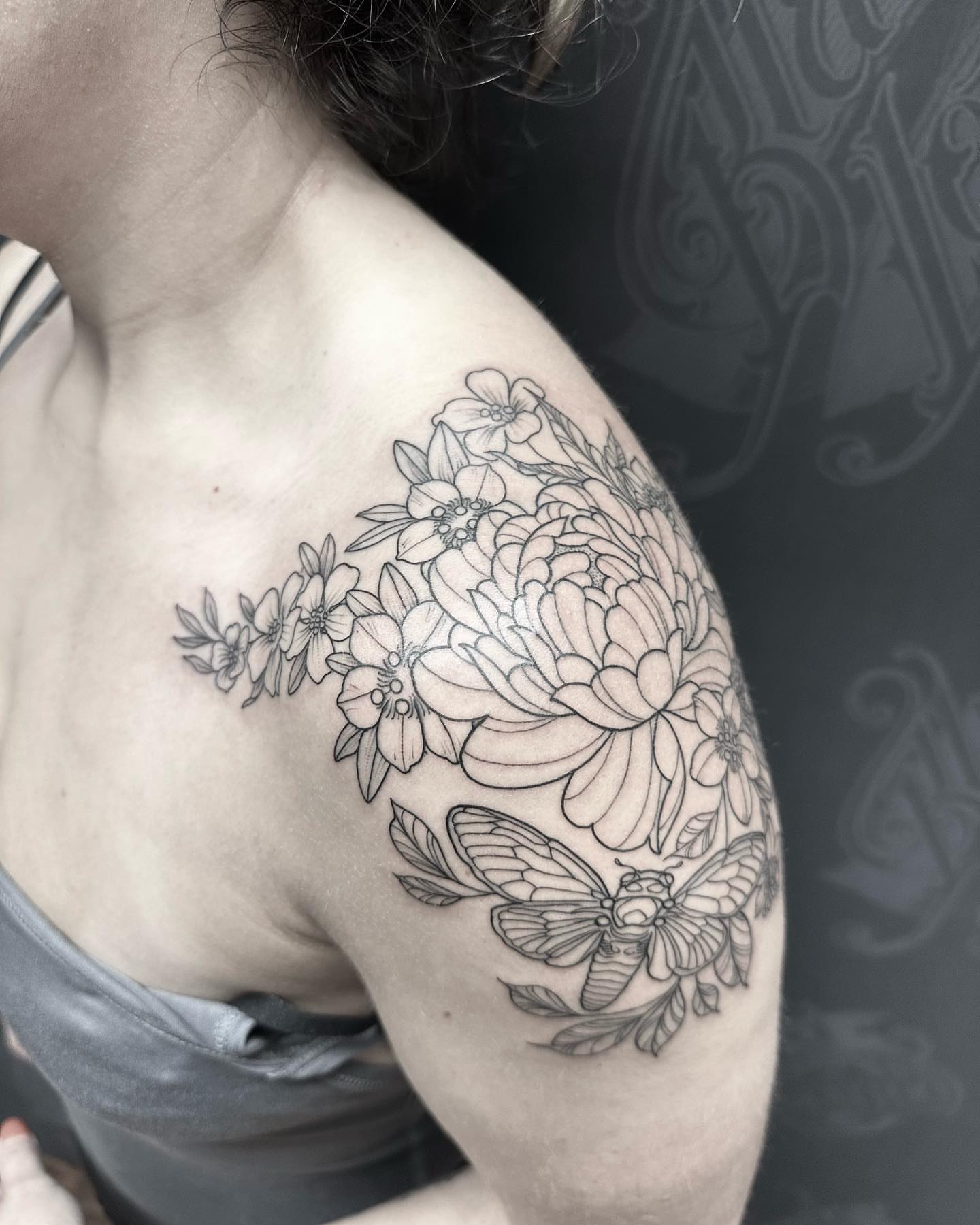 Tattoo by @kmarsdentattoos — black_and_grey