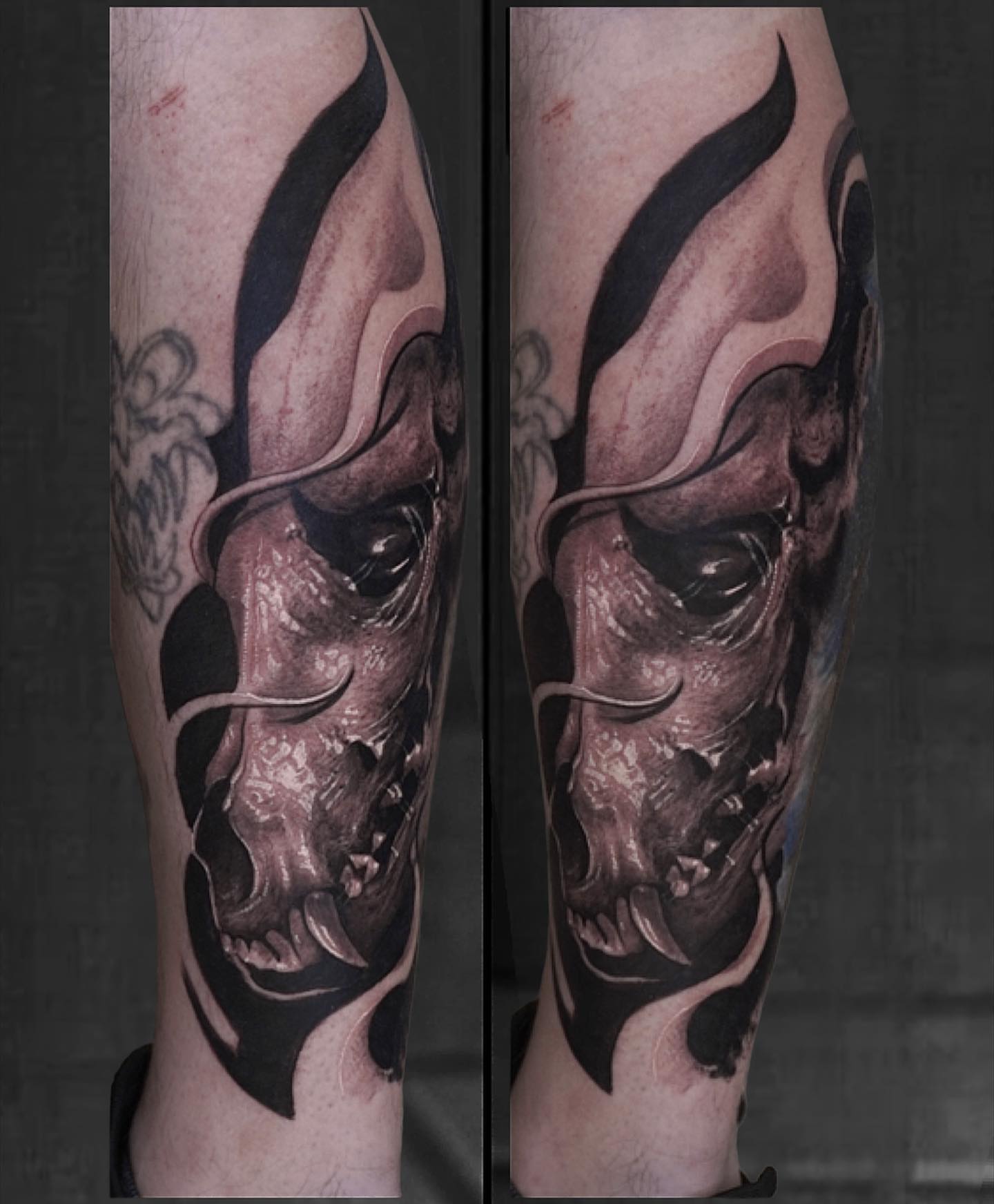 Skull realism tattoo on the forearm by Schrail Edmund