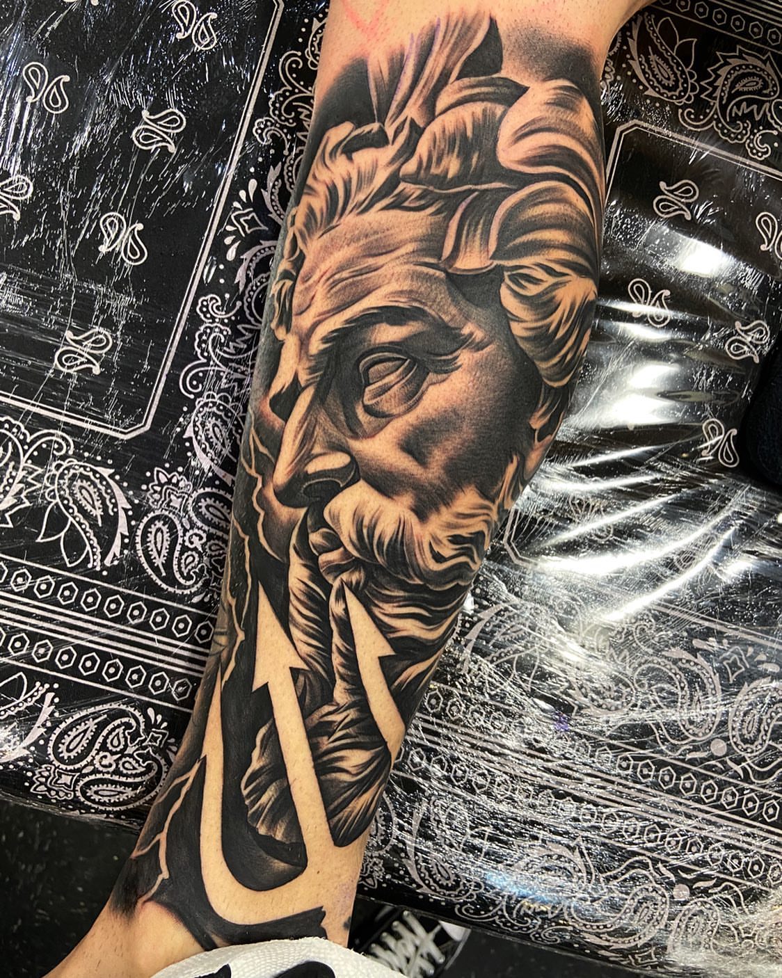 Tattoo by @eksoe_ — realism, black_and_grey