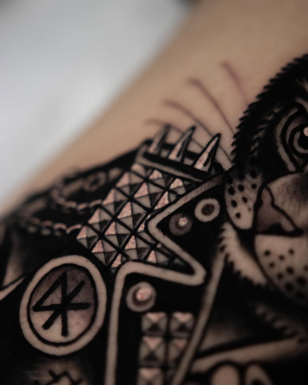 Tattoo by @dannyderrick — blackwork, geometric