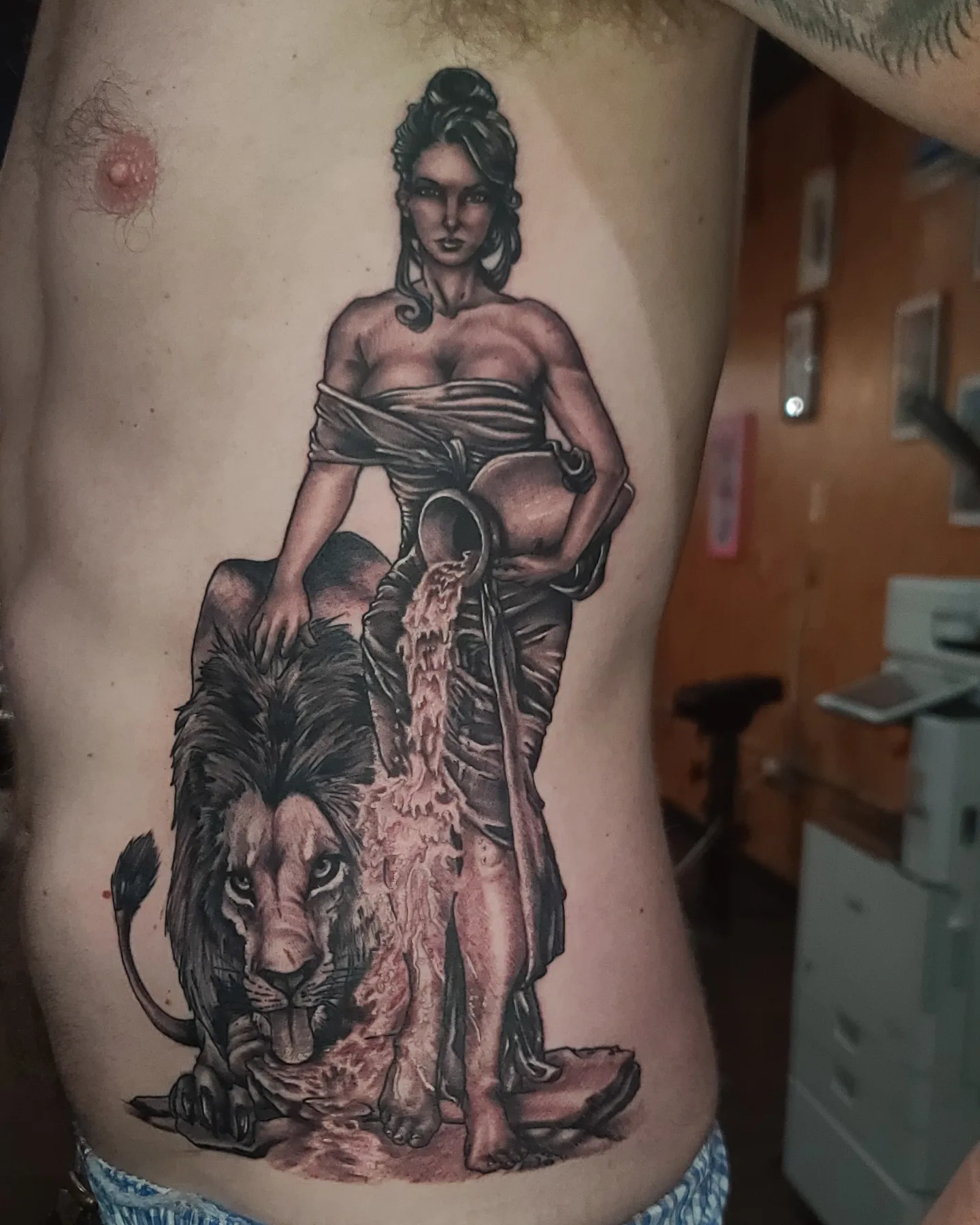 Tattoo by @fromthefiretattoo605 — realism, black_and_grey