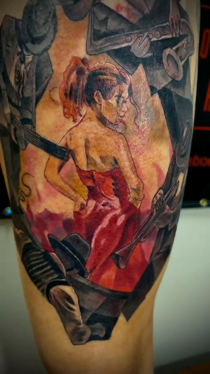 Tattoo by @rockemtatts — realism, trash_polka