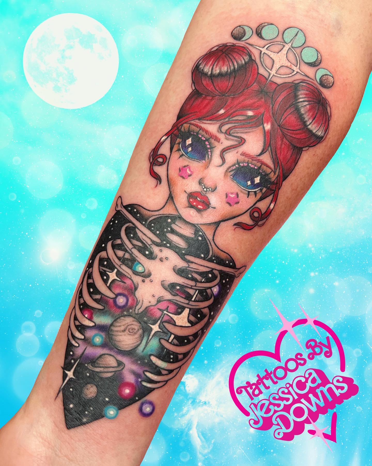 Tattoo by @tattoosbyjessicadowns — illustrative, anime