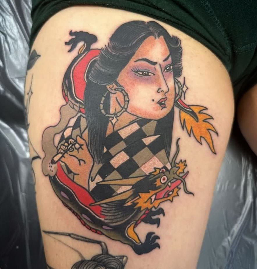 Tattoo by @blakebrand — american_traditional, japanese_irezumi