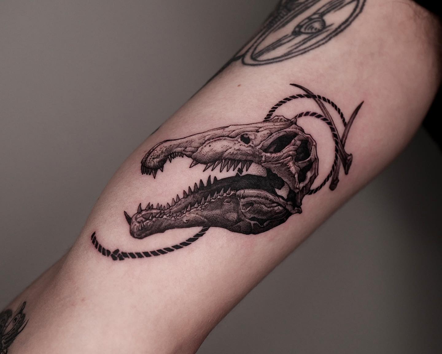 Tattoo by @47volt — black_and_grey, realism