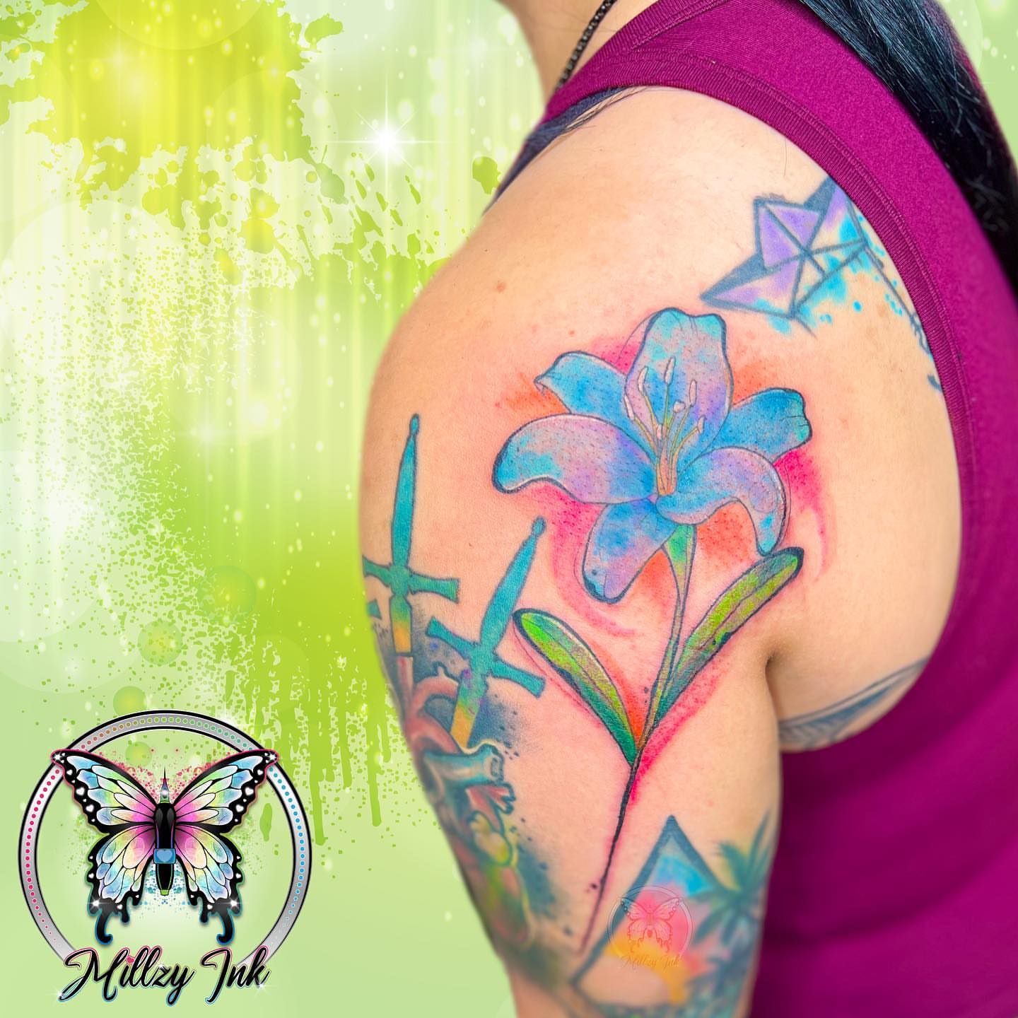 Tattoo by @millzyink — watercolor