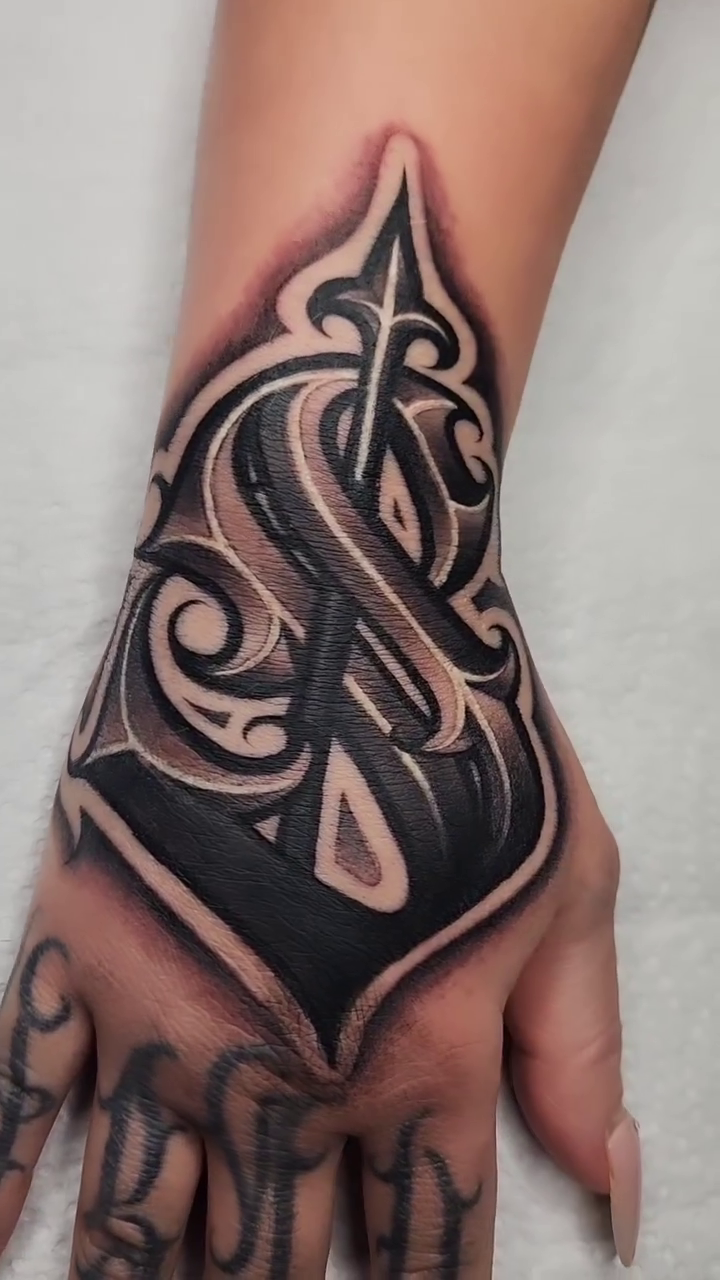 Tattoo by @mr.scriptkeeper — lettering_script, black_and_grey