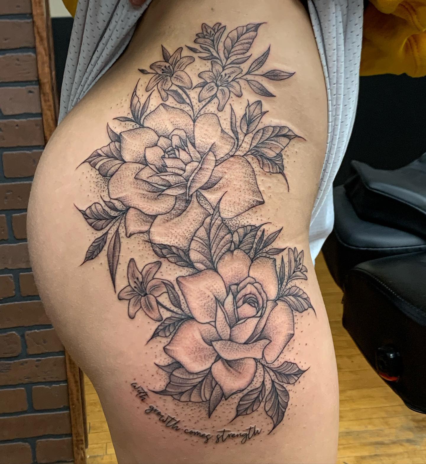 Tattoo by @oldetownescott — dotwork, realism