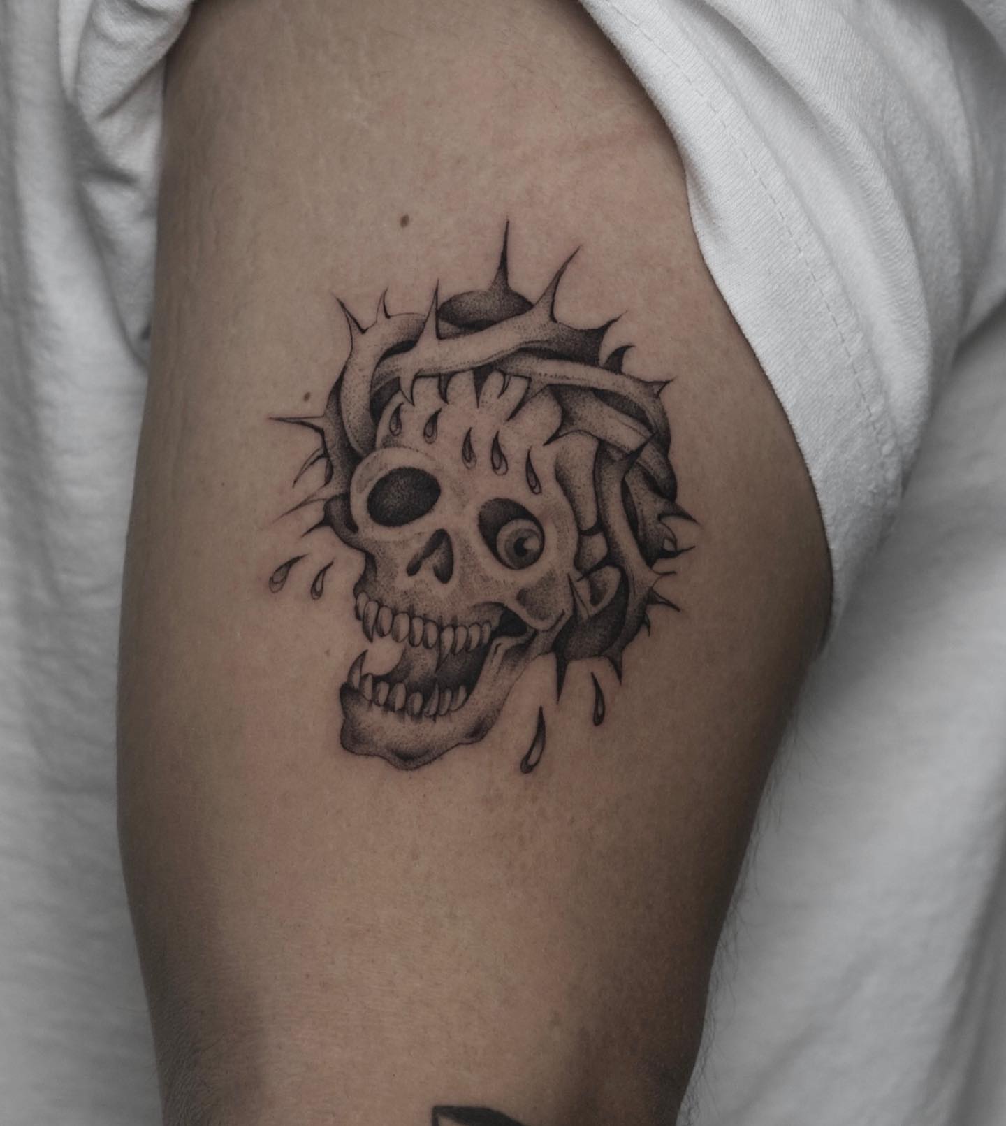Tattoo by @chriscalibur_ — black_and_grey