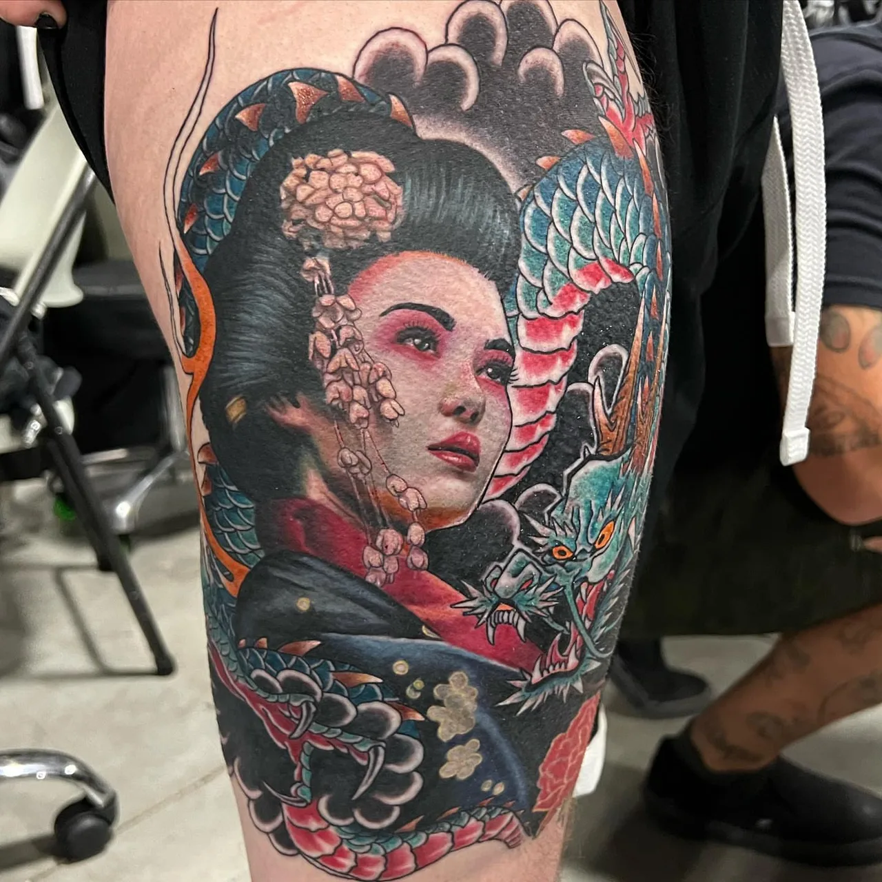 Tattoo by @elchupacabrad — japanese_irezumi, realism