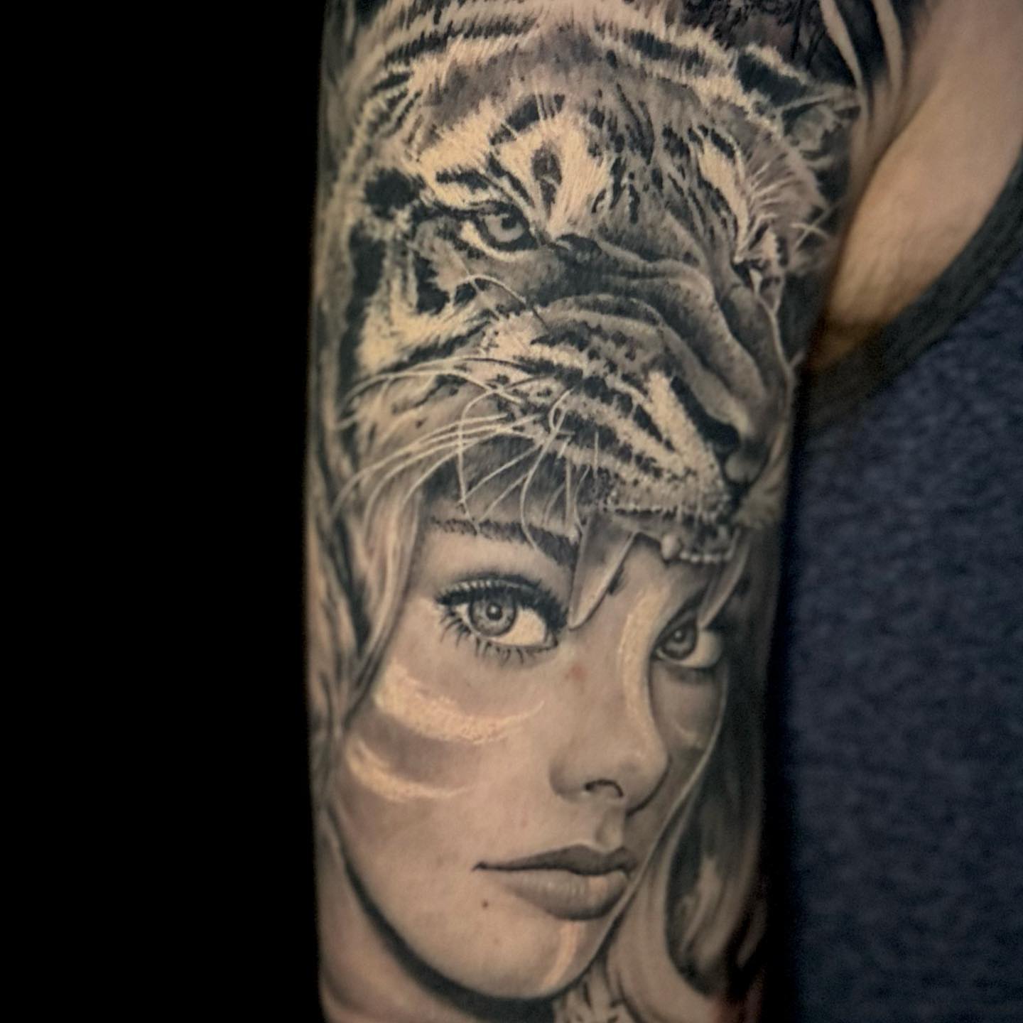 Tattoo by @gabejensentattoos — realism, black_and_grey