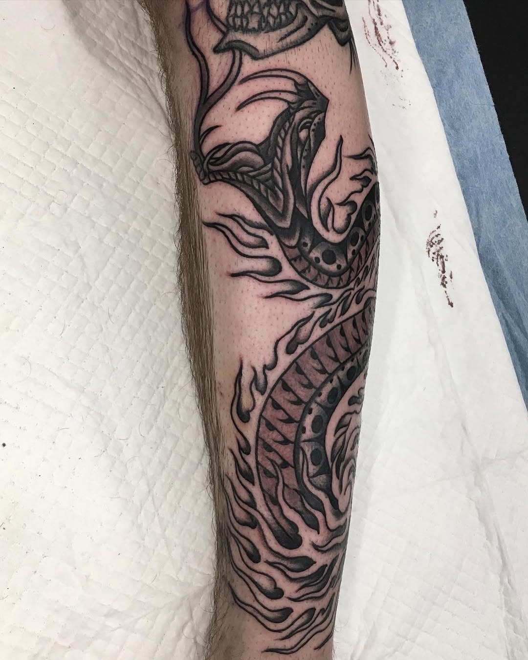 Tattoo by @matty_esswein — japanese_irezumi, black_and_grey