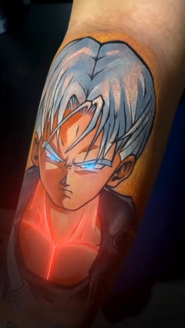 Trunks from Dragon Ball Z anime tattoo by Angel Rodriguez