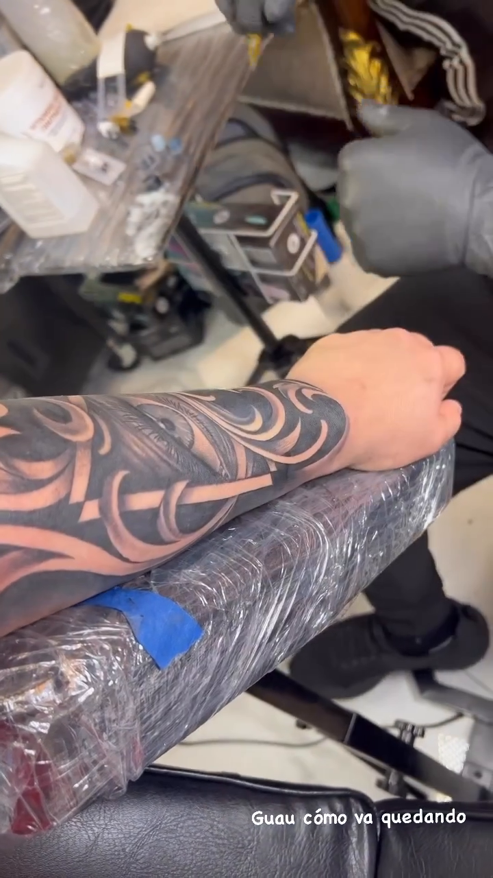 Dragon and waves japanese irezumi tattoo by Armando Carpio, Miami, Florida
