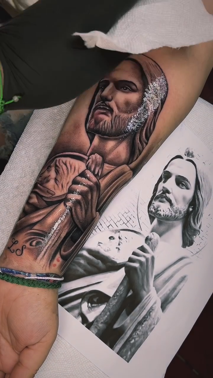 Tattoo by @aleks_tat2 — realism, black_and_grey