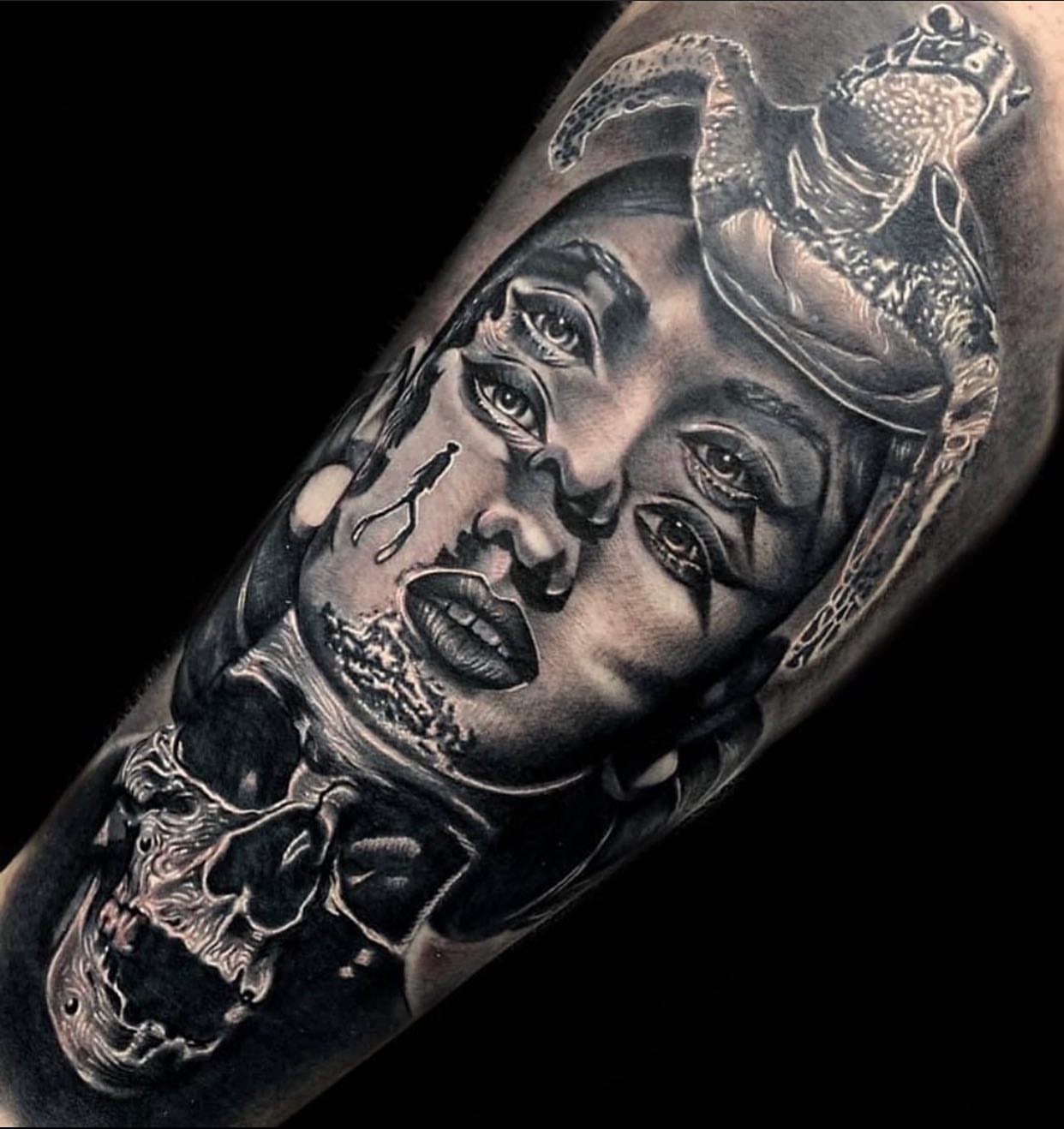 Tattoo by @anthonyclesceritattoo — realism, black_and_grey