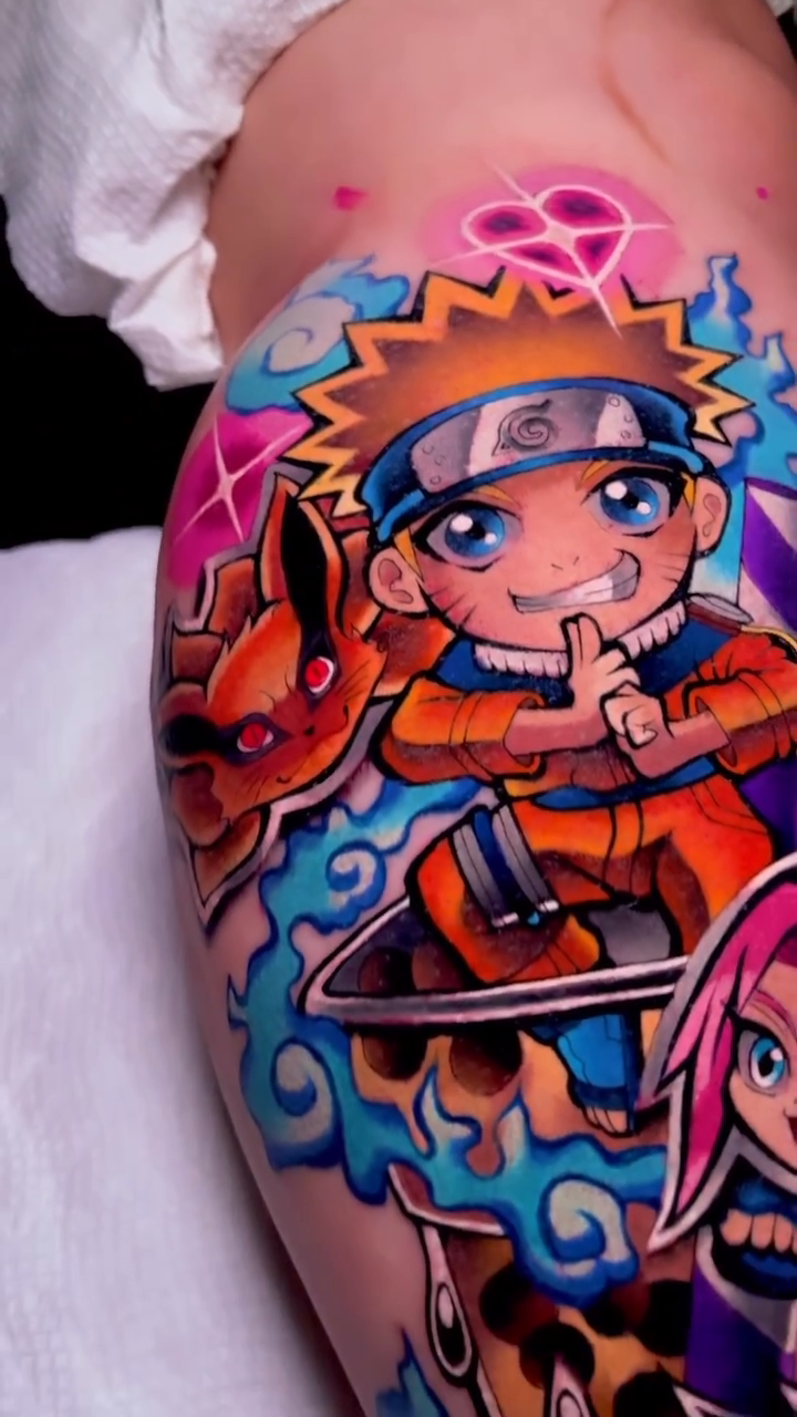 Tattoo by @tamagothchick β anime