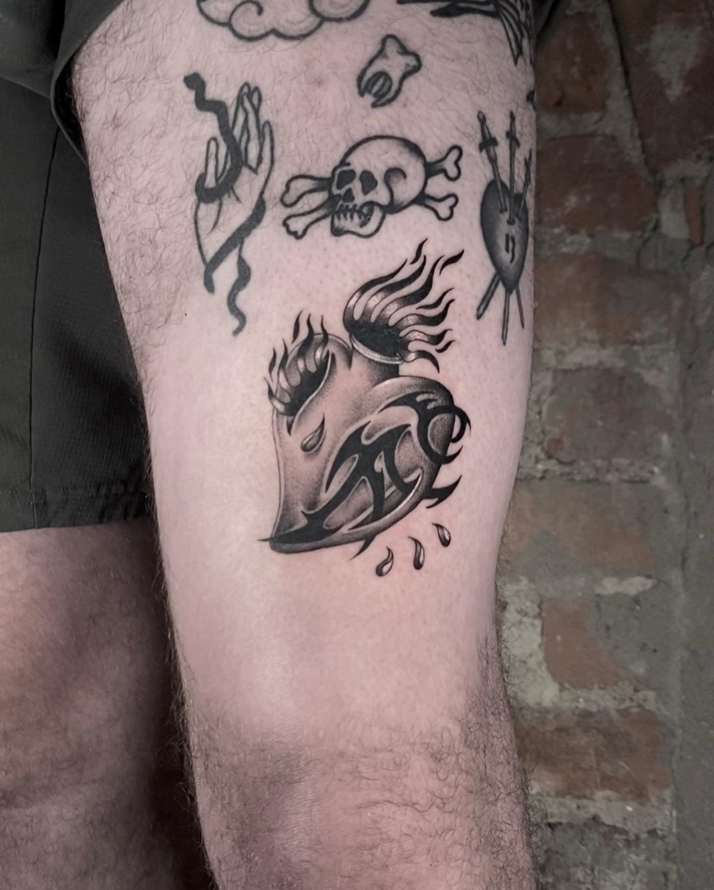 Tattoo by @chriscalibur_ — black_and_grey, tribal