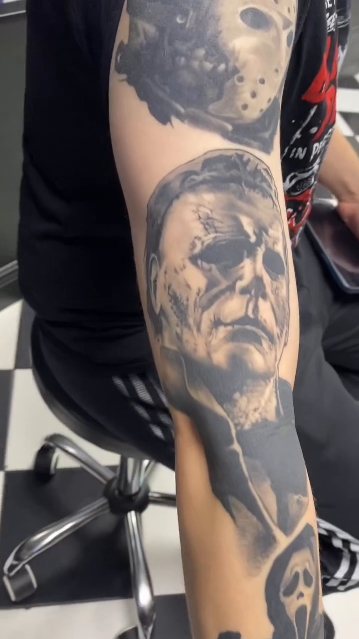 Horror movie characters realism tattoo by 🦇💀Matt Perlman💀🦇