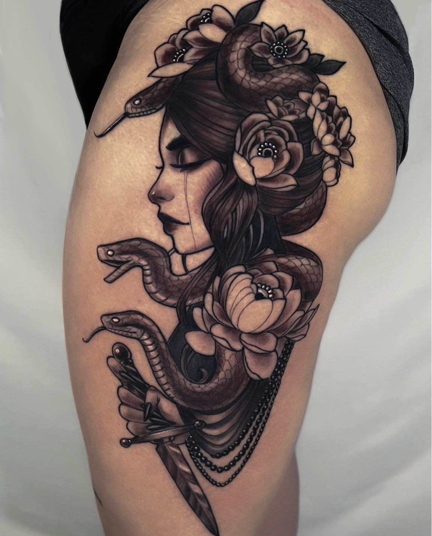 Tattoo by @artofwilso — black_and_grey, realism