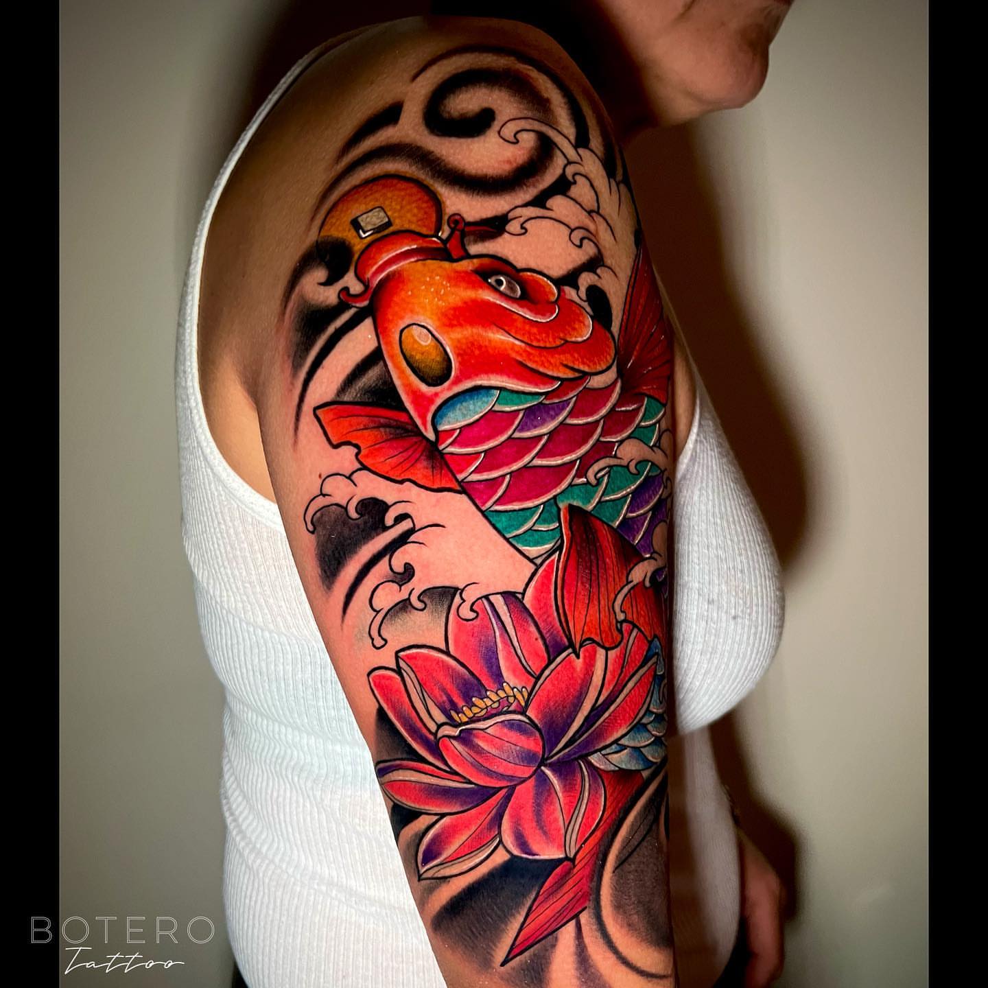 Koi fish and lotus flower japanese irezumi tattoo on the forearm by π
π¬π±π’π―π¬ πππ±π±π¬π¬ π