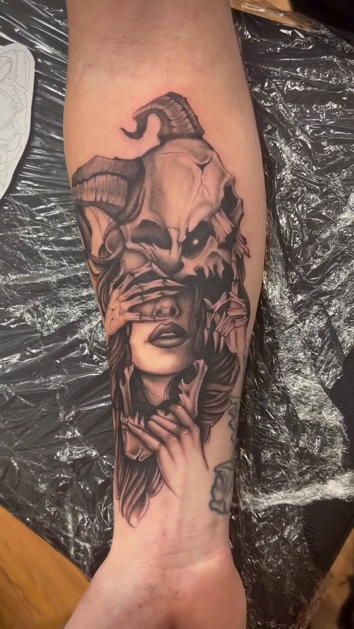 Tattoo by @brandonkirkeby — dark_realism, black_and_grey