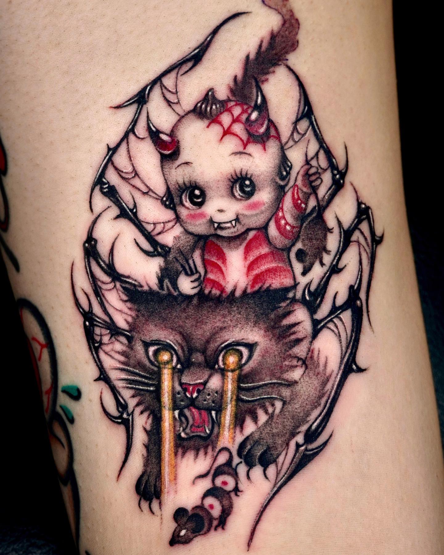 Tattoo by @jaded_youth_ — american_traditional, dark_realism