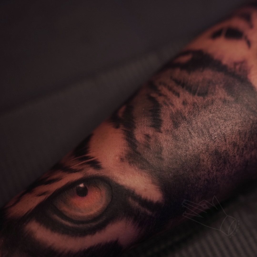 Eye realism tattoo on the forearm by ✧ Maria ✧