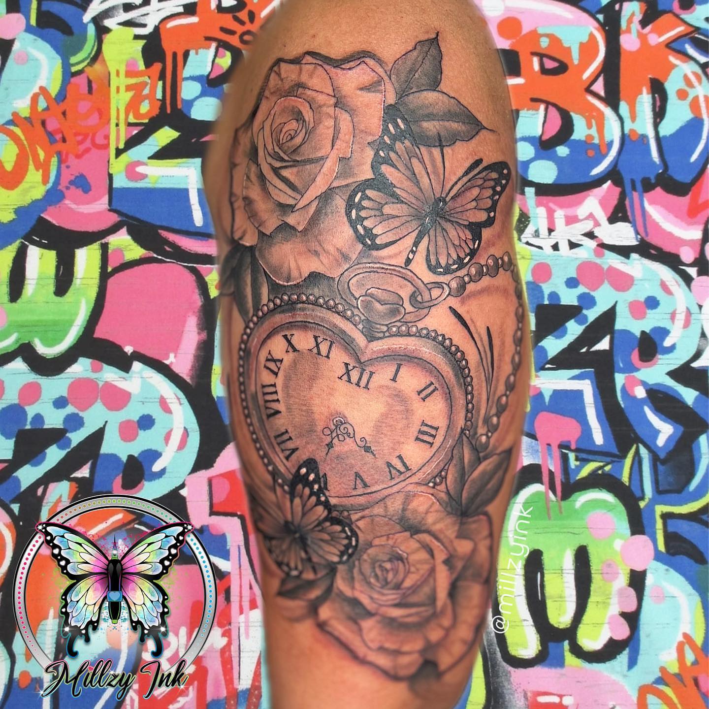 Tattoo by @millzyink — black_and_grey, realism