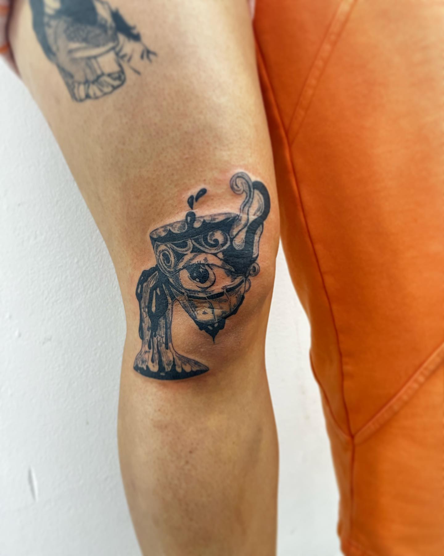 Tattoo by @dreamrealm — black_and_grey