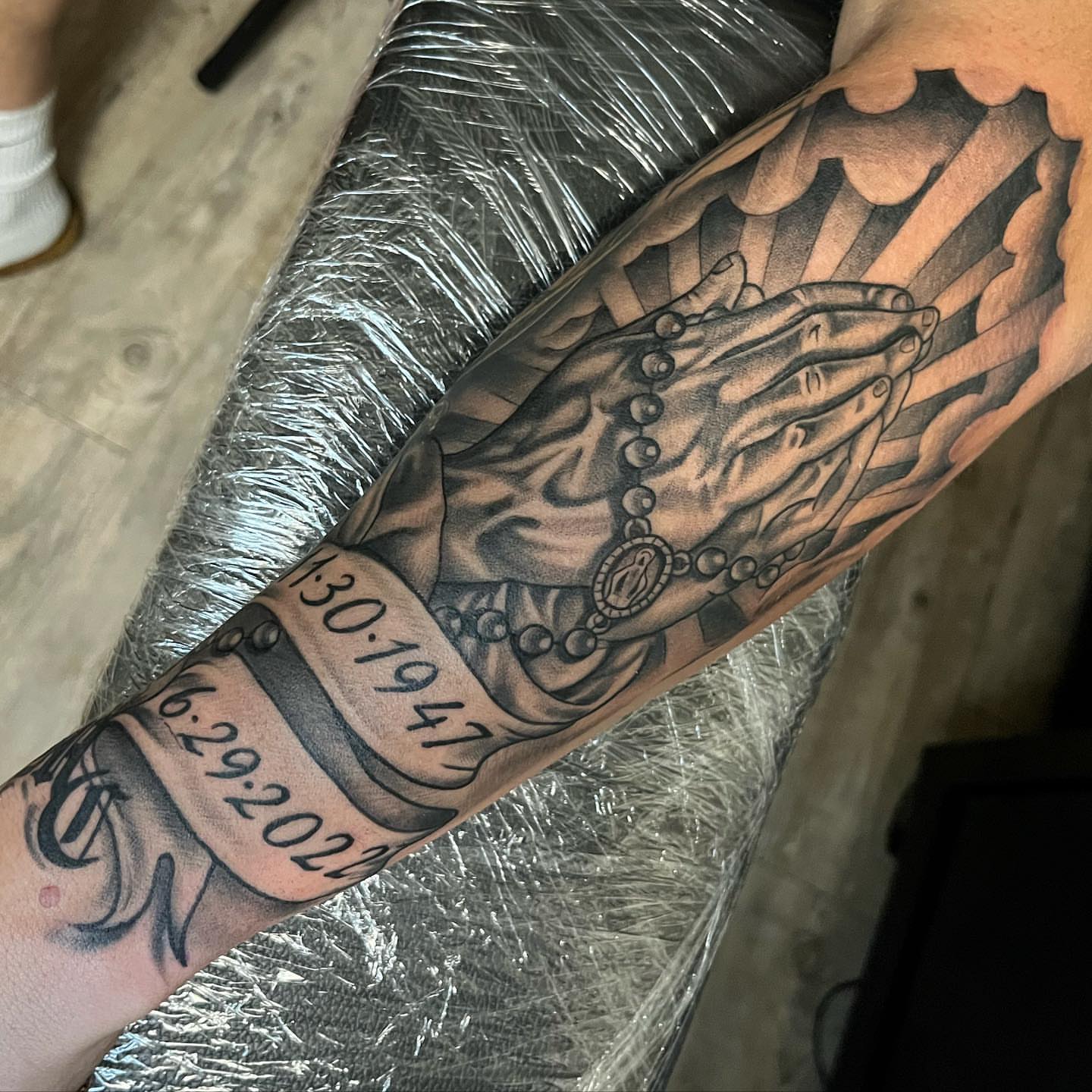 Tattoo by @mcglonetattoos — black_and_grey