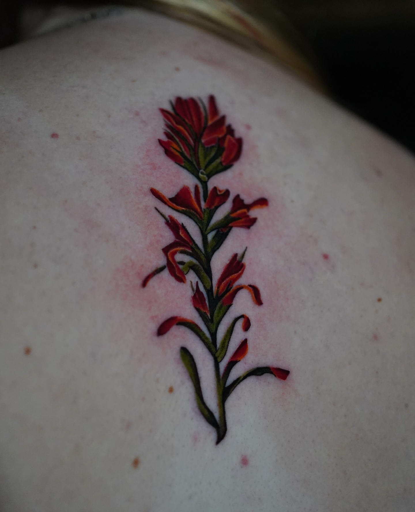 Flower realism tattoo on the shoulder by Shar - Utah Tattoo Artist