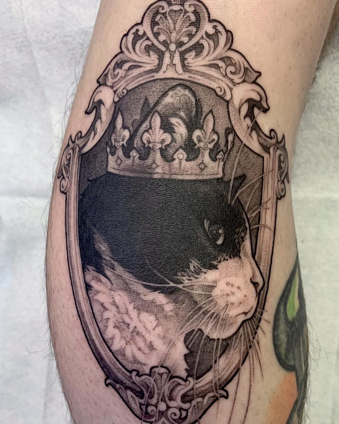 Tattoo by @artbyharper — black_and_grey, realism