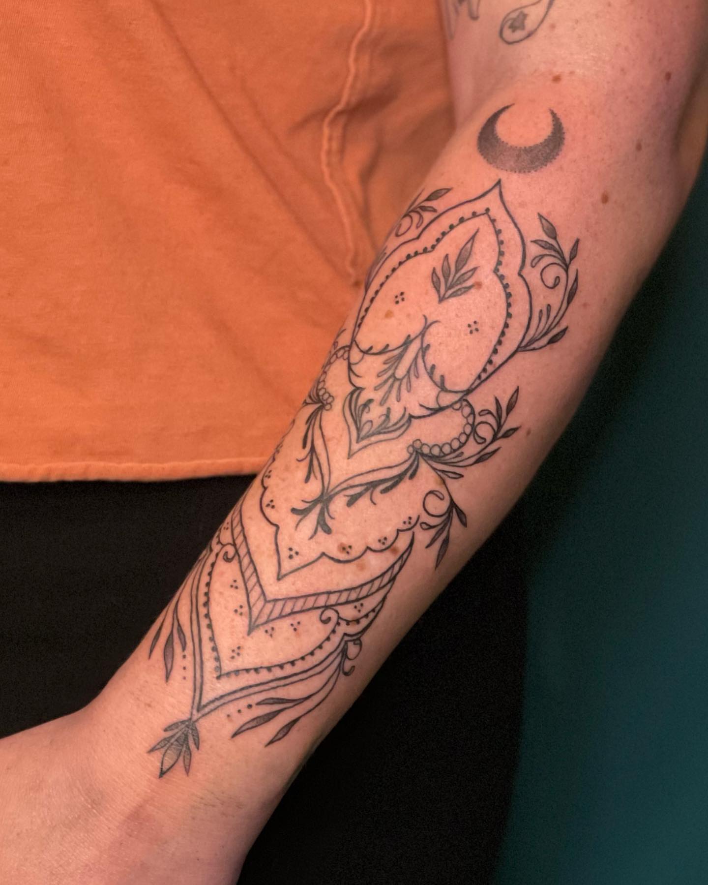 Owl ornamental tattoo on the forearm by ✤ Ornamental Tattoo Artist ✤