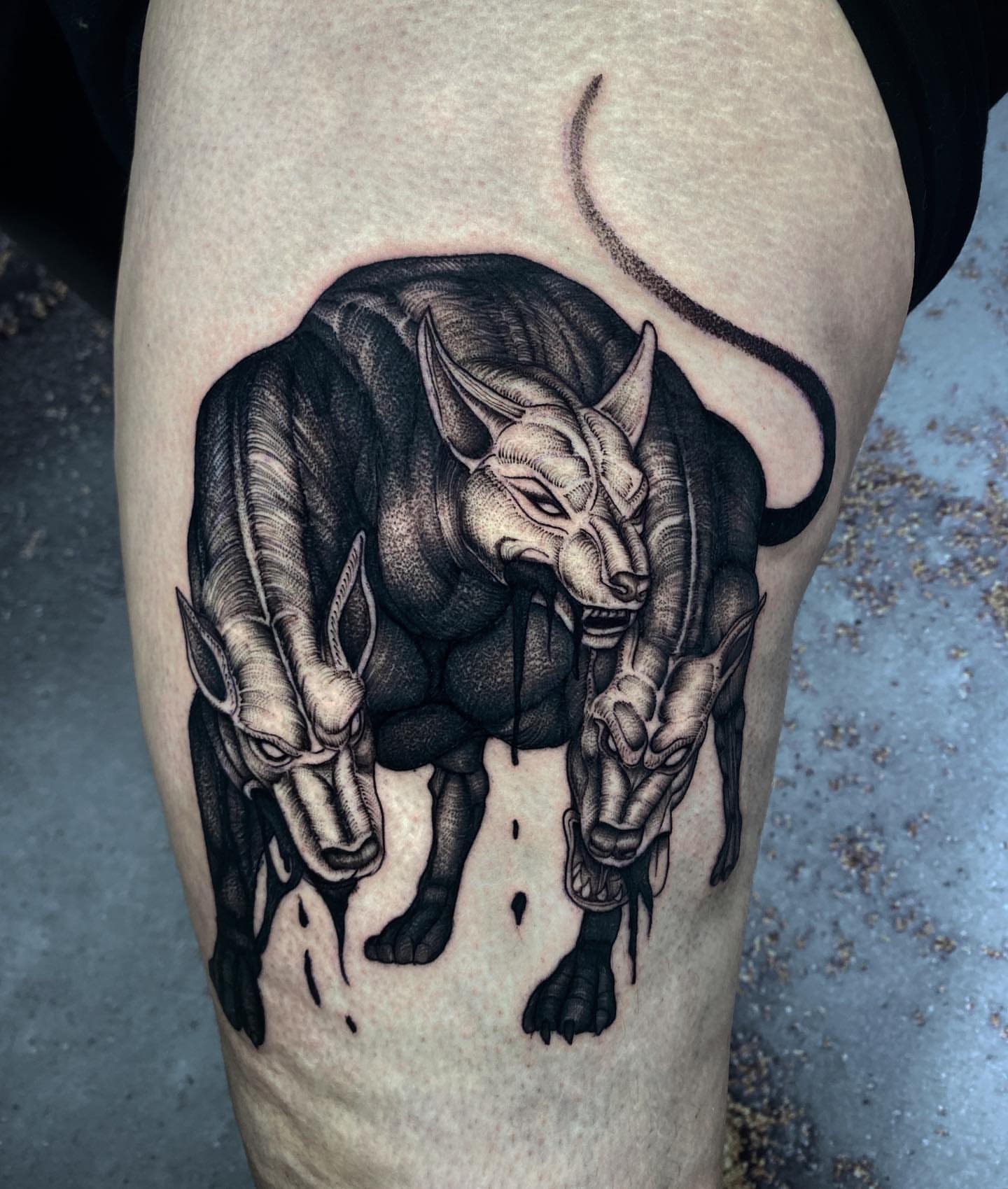 Tattoo by @c.x.dotline — black_and_grey, realism